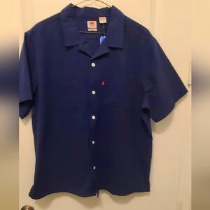 Levis Men's Navy Blue Shirt